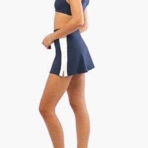 NWT WeWoreWhat Revolve Active Skort Navy Blue White Stripe Tennis Pickleball